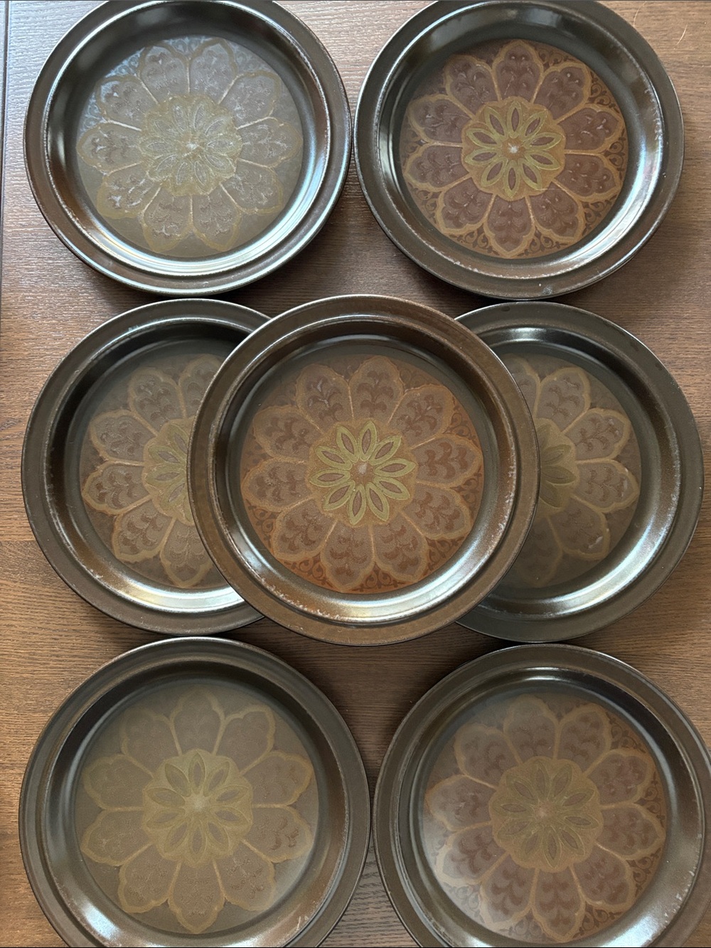 ROYAL DOULTON - Vintage 70s Marbella LS 1004 Dinner Plates - Set of 7